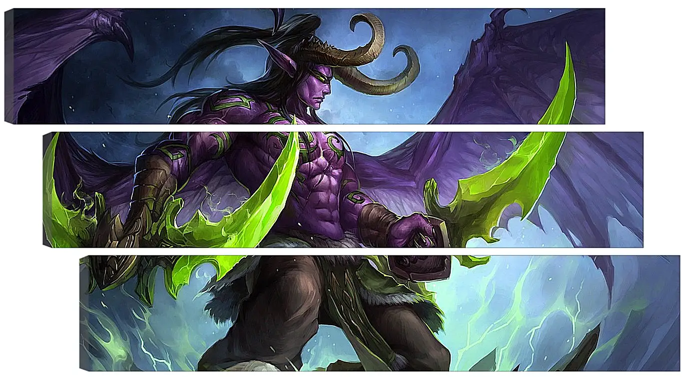 Модульная картина - world of warcraft, illidan stormrage, art