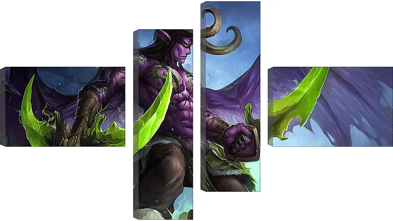 Модульная картина - world of warcraft, illidan stormrage, art