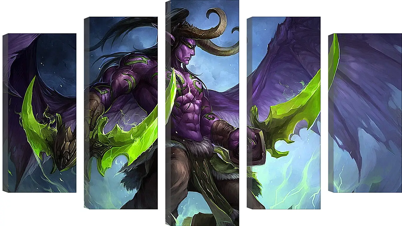 Модульная картина - world of warcraft, illidan stormrage, art