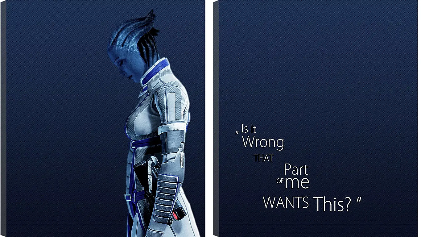 Модульная картина - mass effect 3, asari, character
