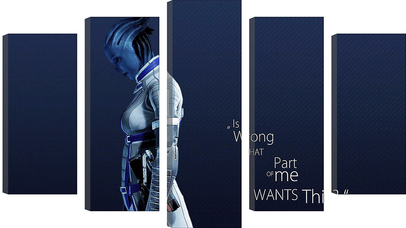 Модульная картина - mass effect 3, asari, character
