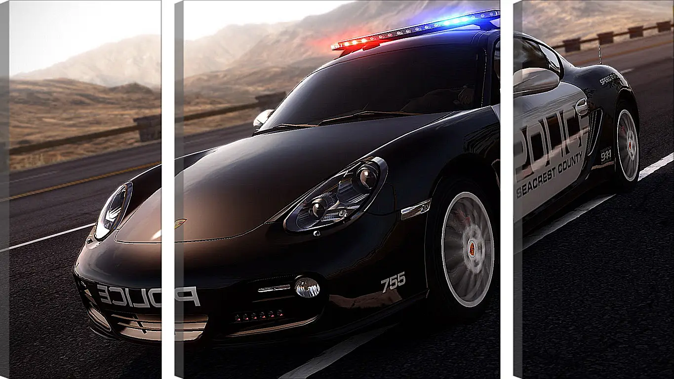 Модульная картина - nfs, need for speed, police
