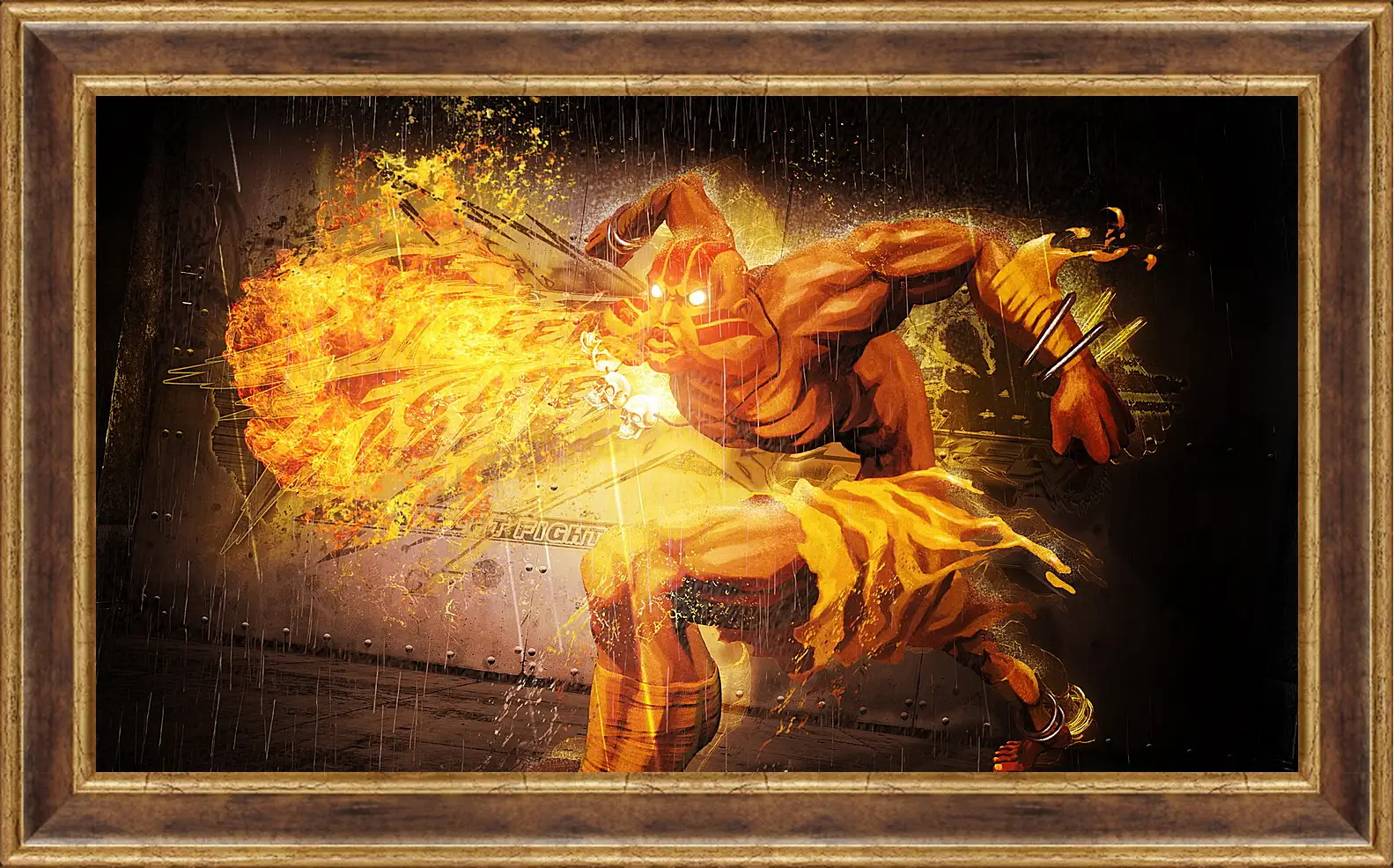 Картина в раме - street fighter x tekken, dhalsim, magic
