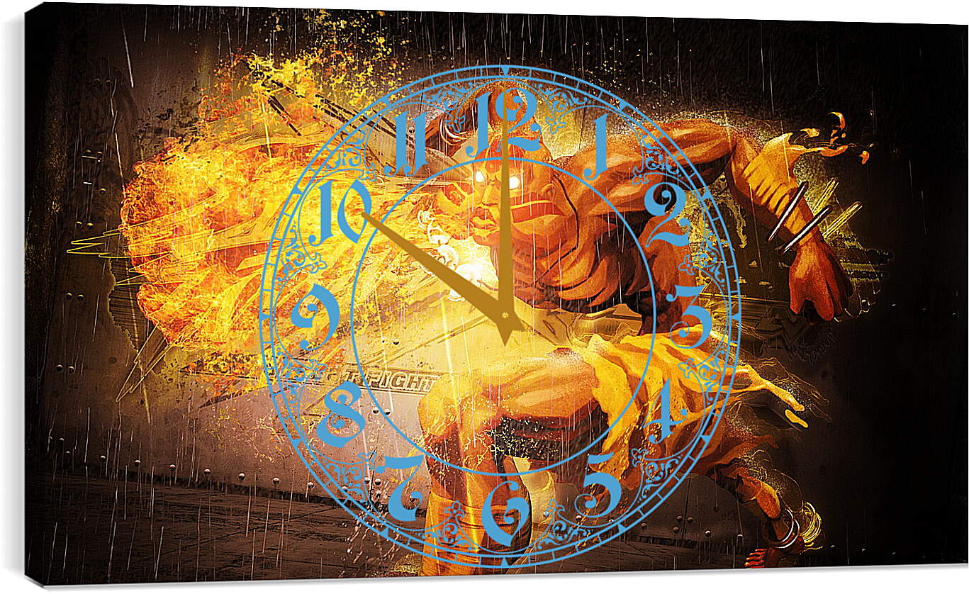 Часы картина - street fighter x tekken, dhalsim, magic
