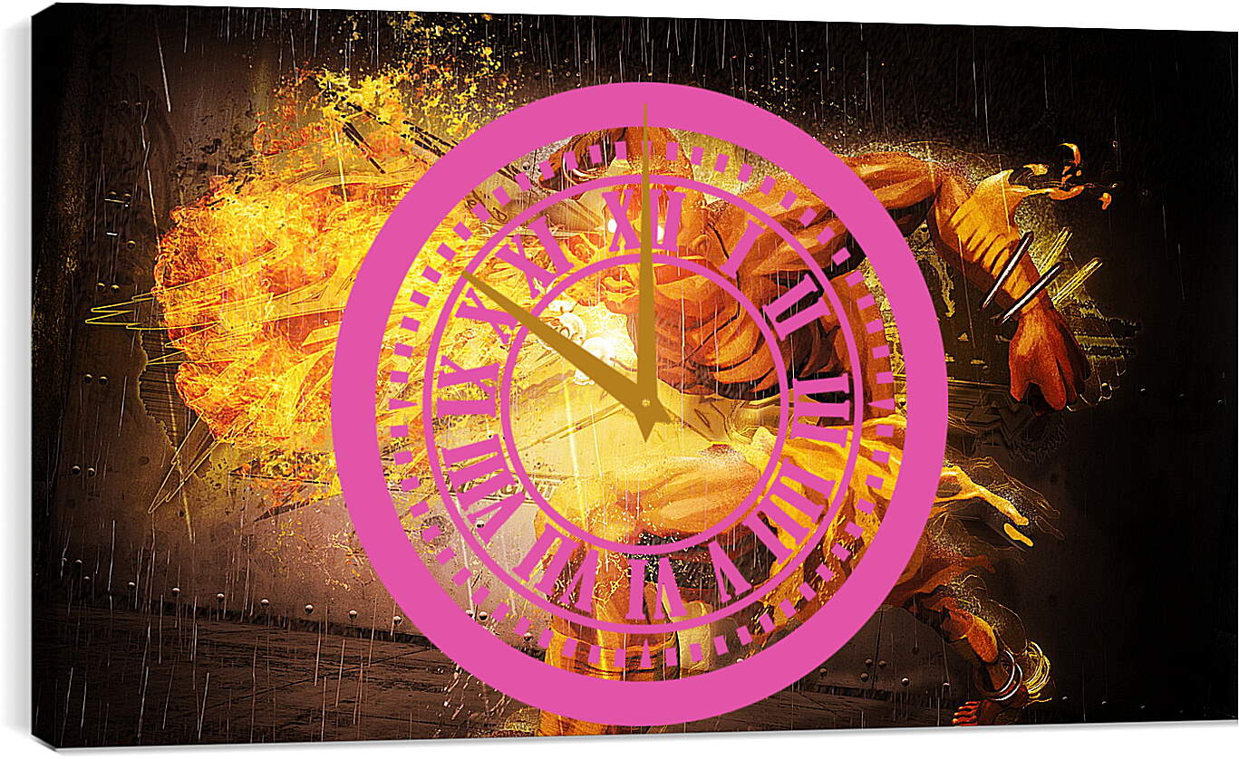 Часы картина - street fighter x tekken, dhalsim, magic
