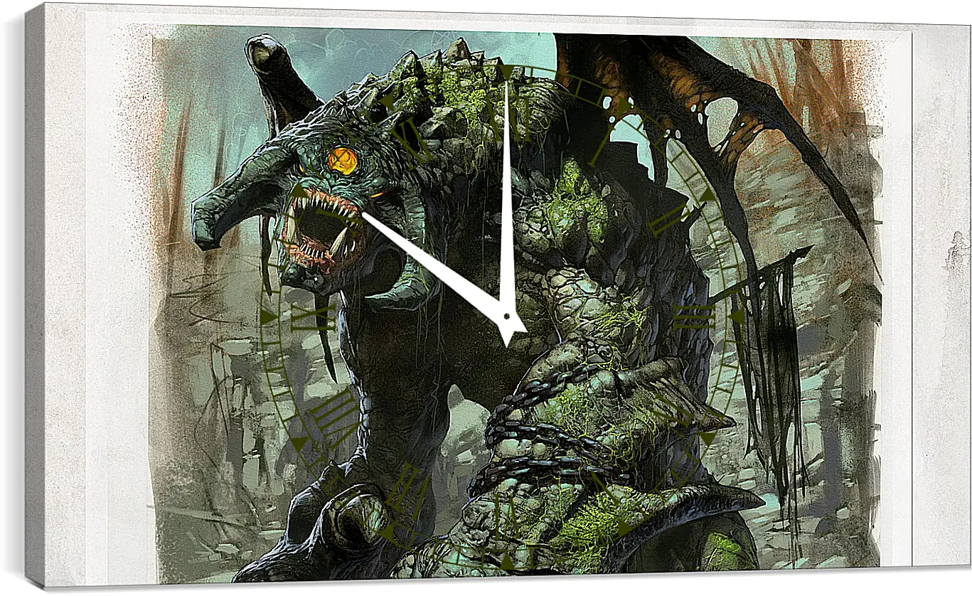 Часы картина - dota 2, roshan, grin