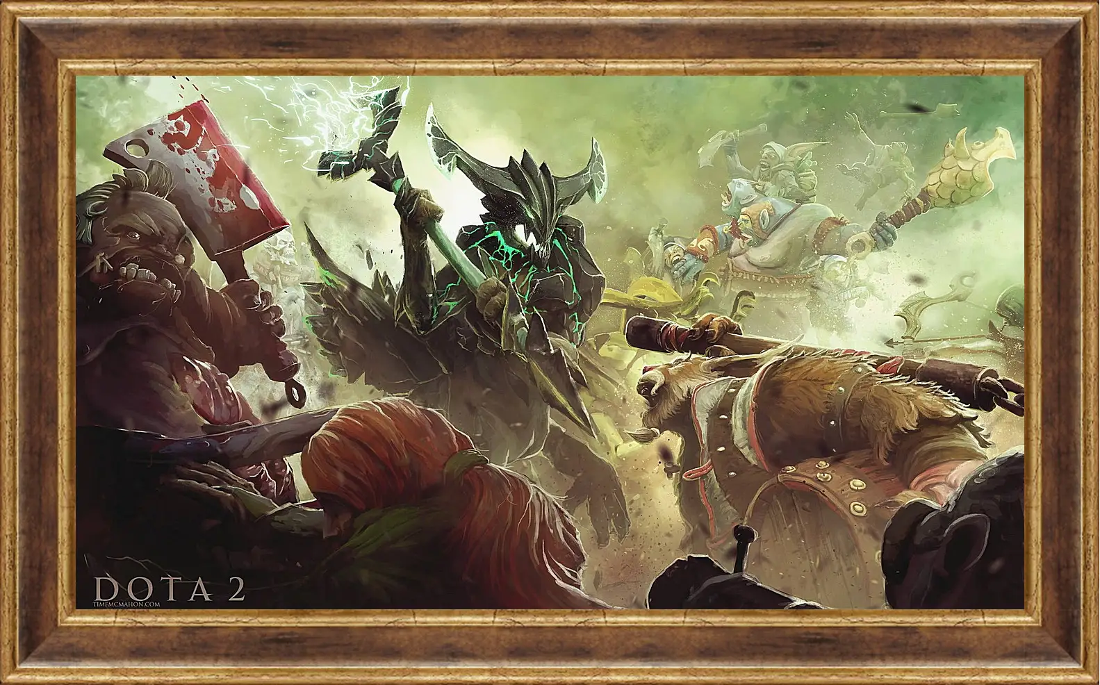 Картина в раме - dota 2, art, epic battle