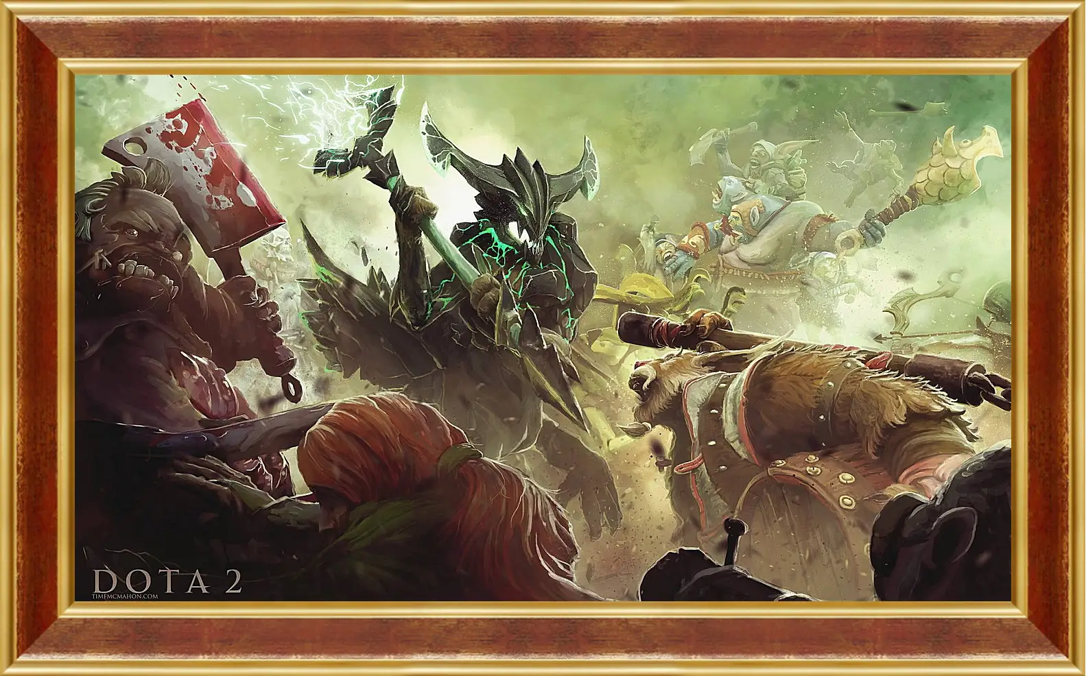 Картина в раме - dota 2, art, epic battle