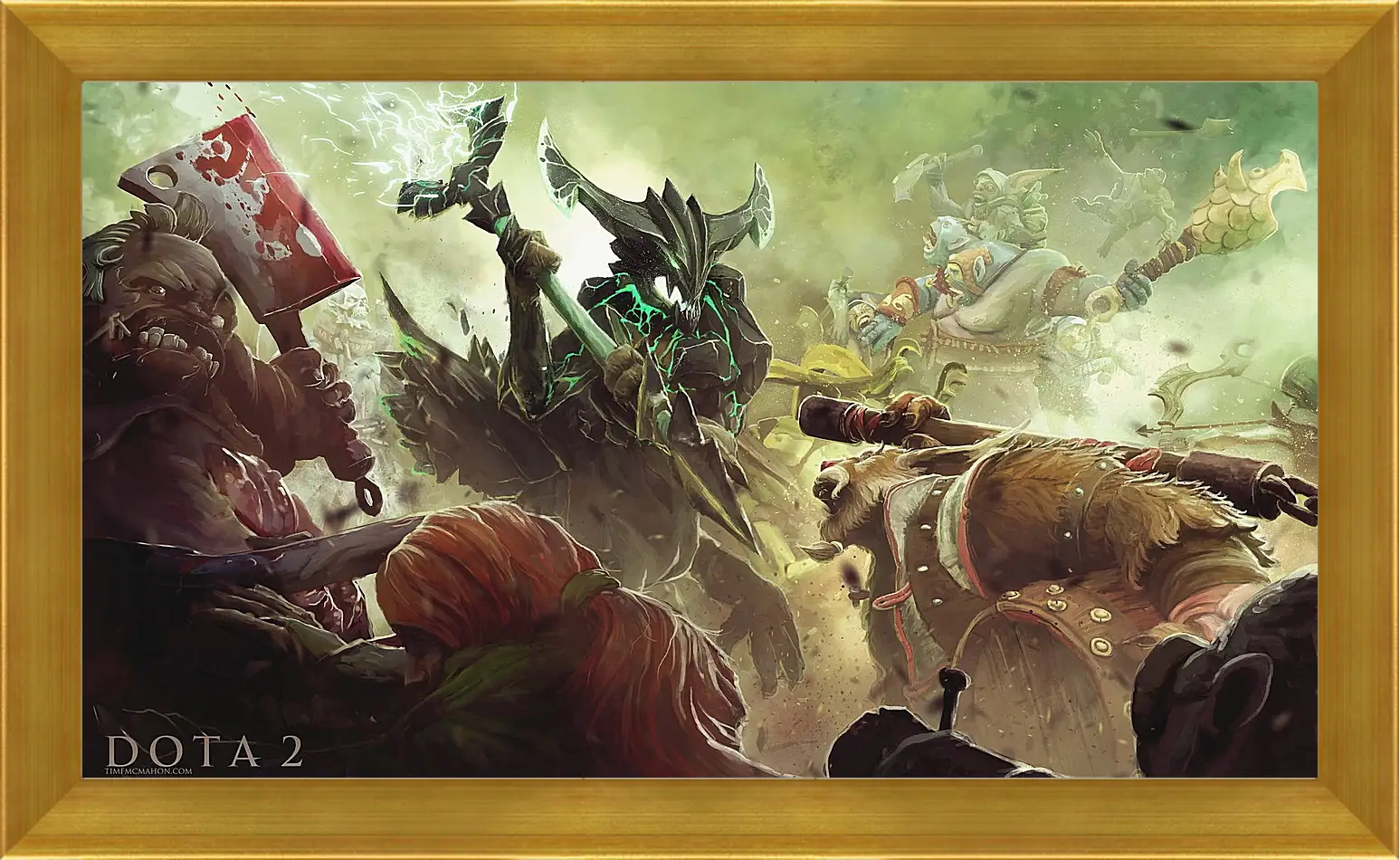 Картина в раме - dota 2, art, epic battle