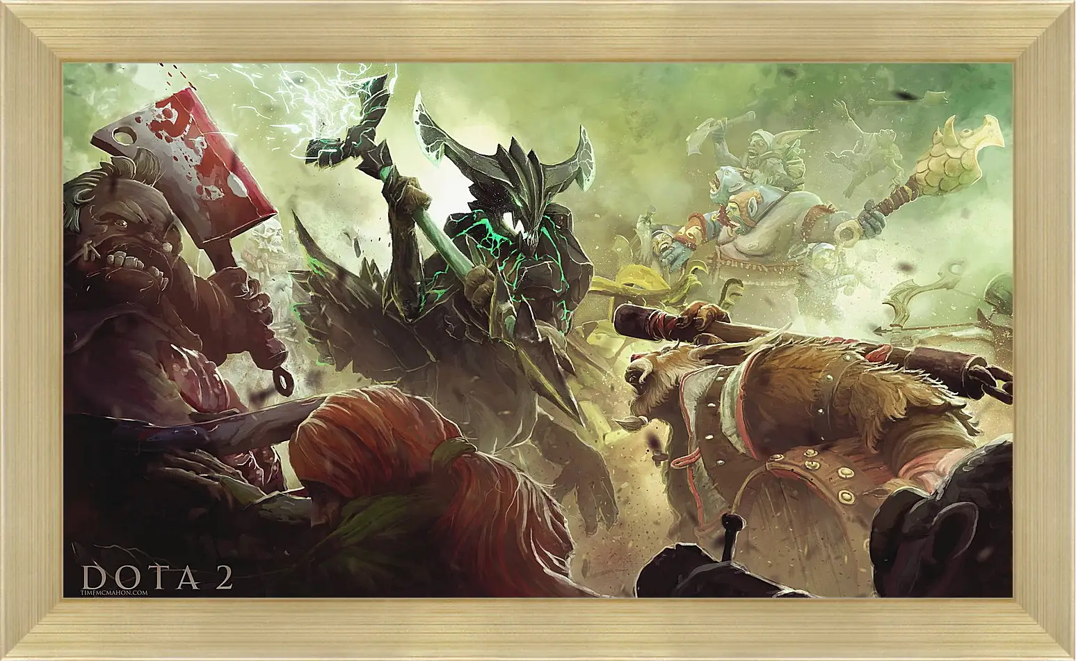 Картина в раме - dota 2, art, epic battle