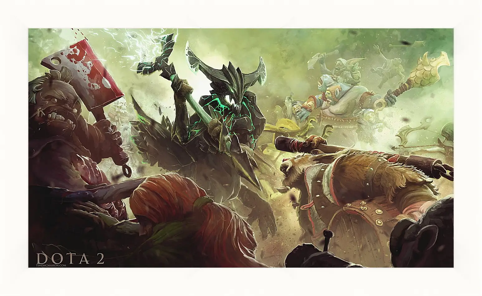 Картина в раме - dota 2, art, epic battle