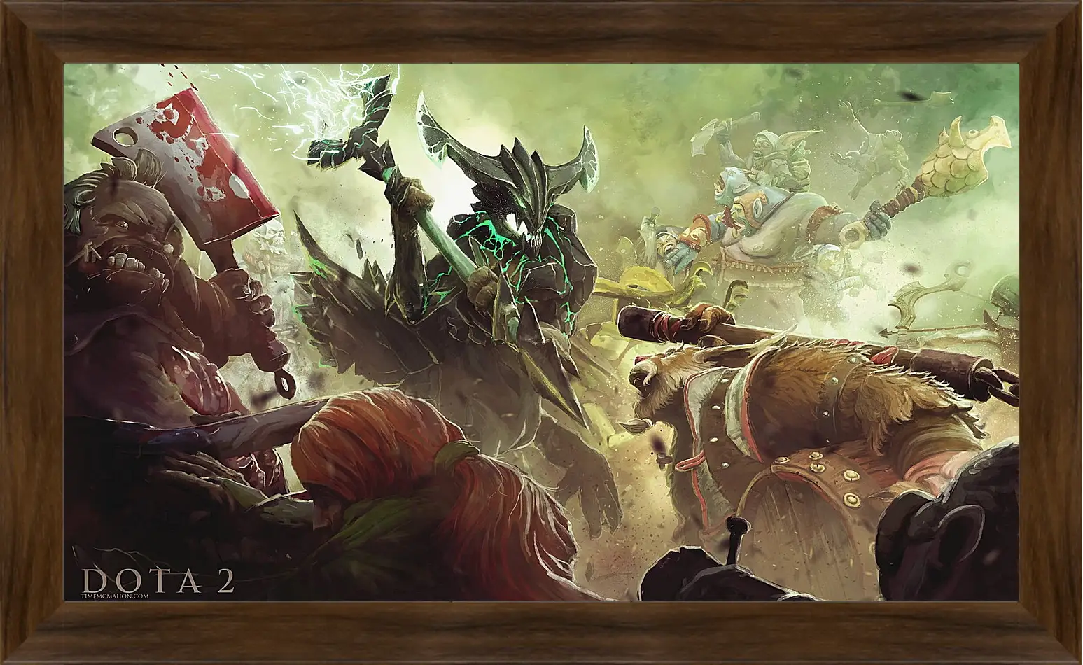 Картина в раме - dota 2, art, epic battle