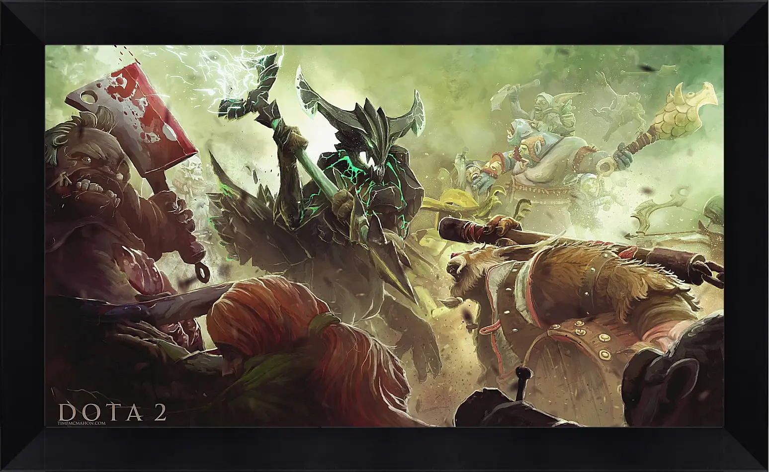 Картина в раме - dota 2, art, epic battle