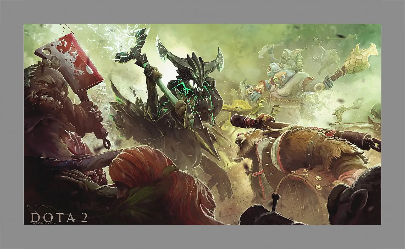 Картина в раме - dota 2, art, epic battle