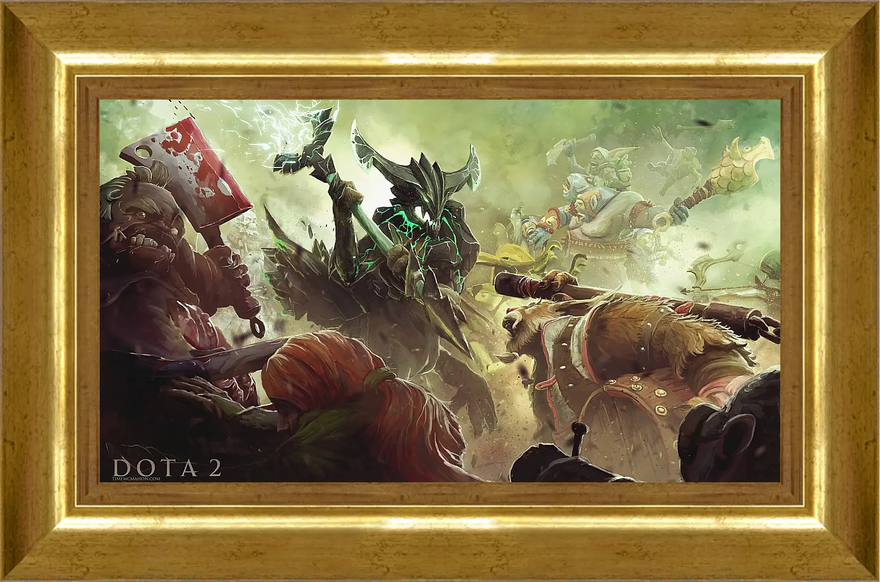 Картина в раме - dota 2, art, epic battle