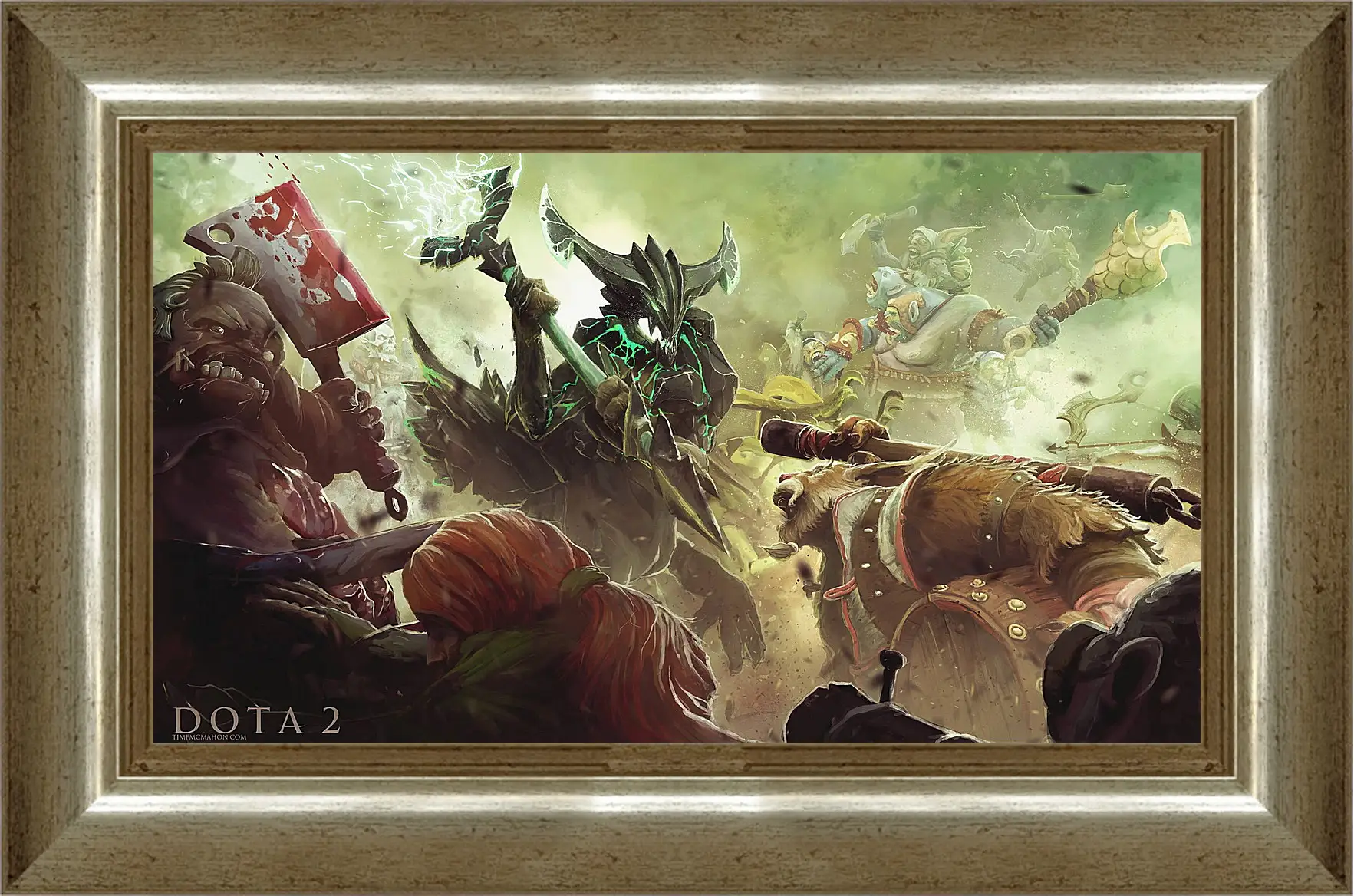 Картина в раме - dota 2, art, epic battle