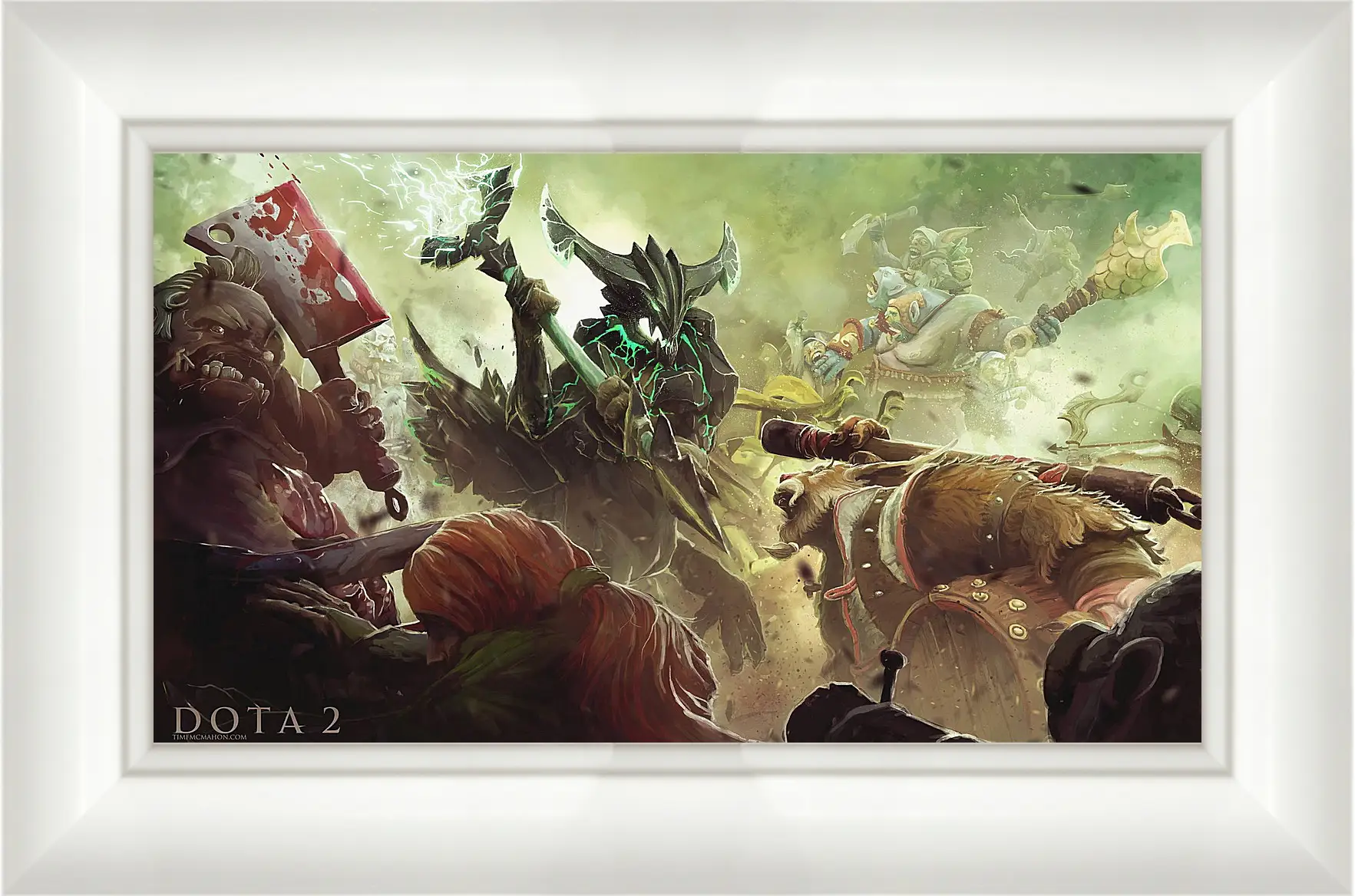 Картина в раме - dota 2, art, epic battle