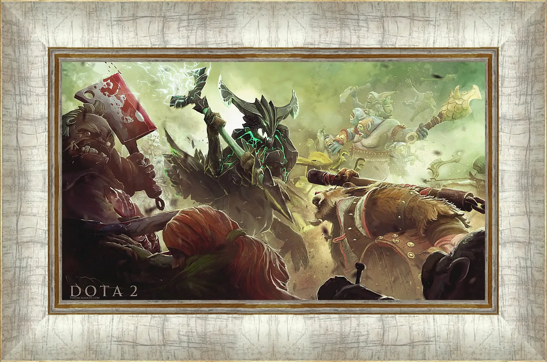 Картина в раме - dota 2, art, epic battle