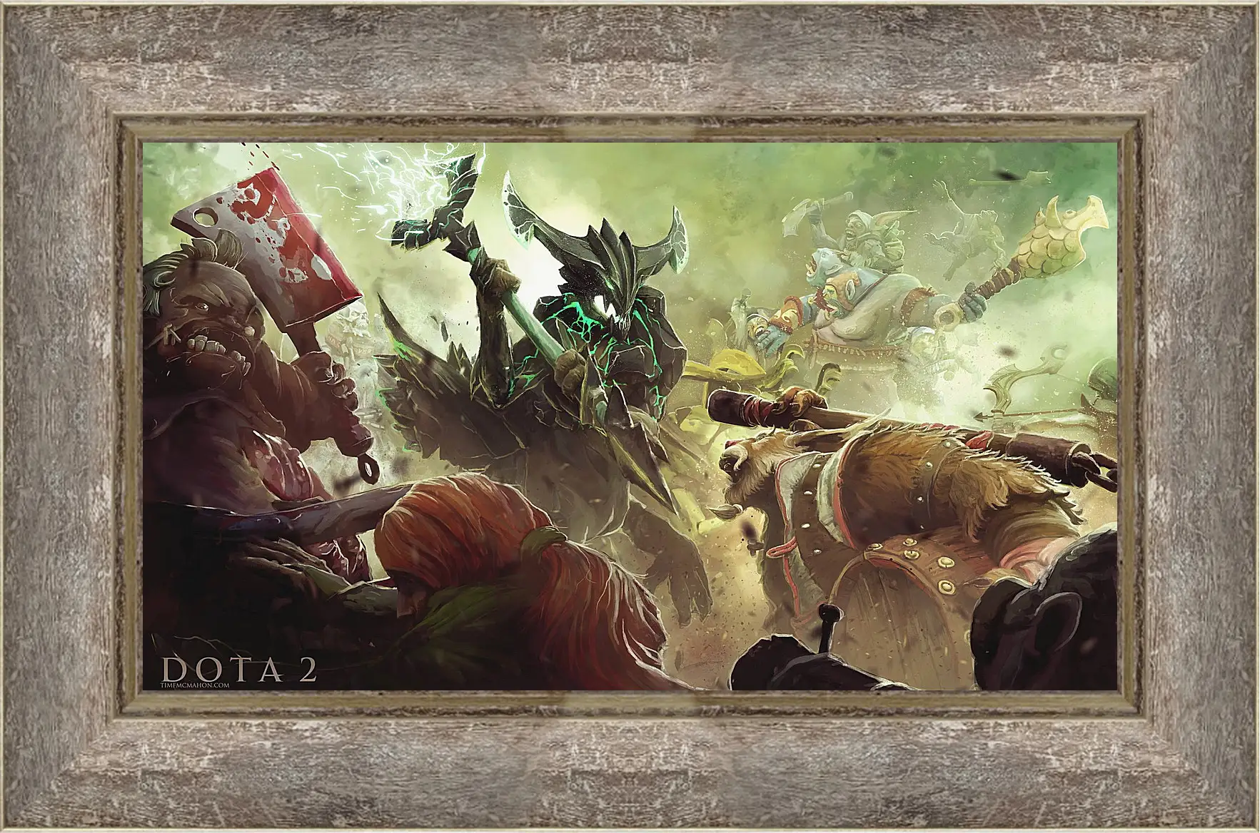 Картина в раме - dota 2, art, epic battle