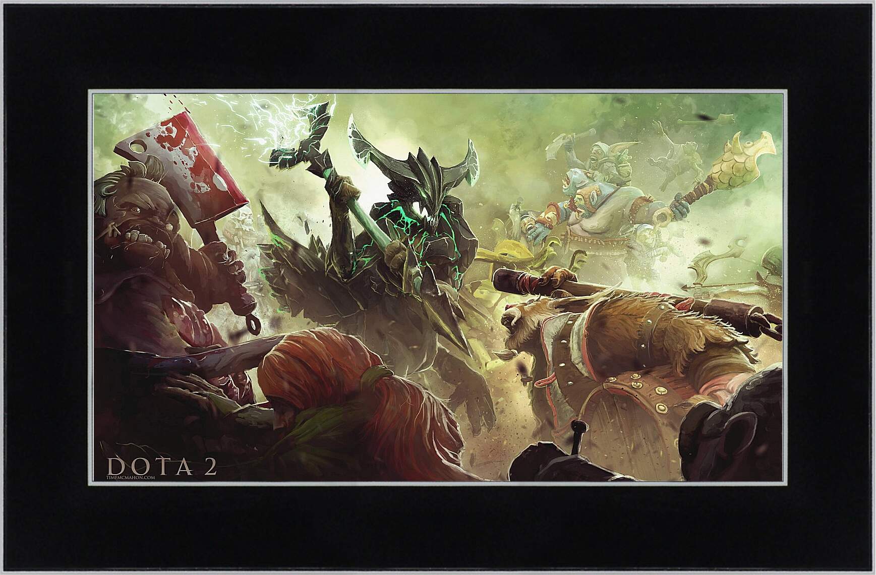 Картина в раме - dota 2, art, epic battle