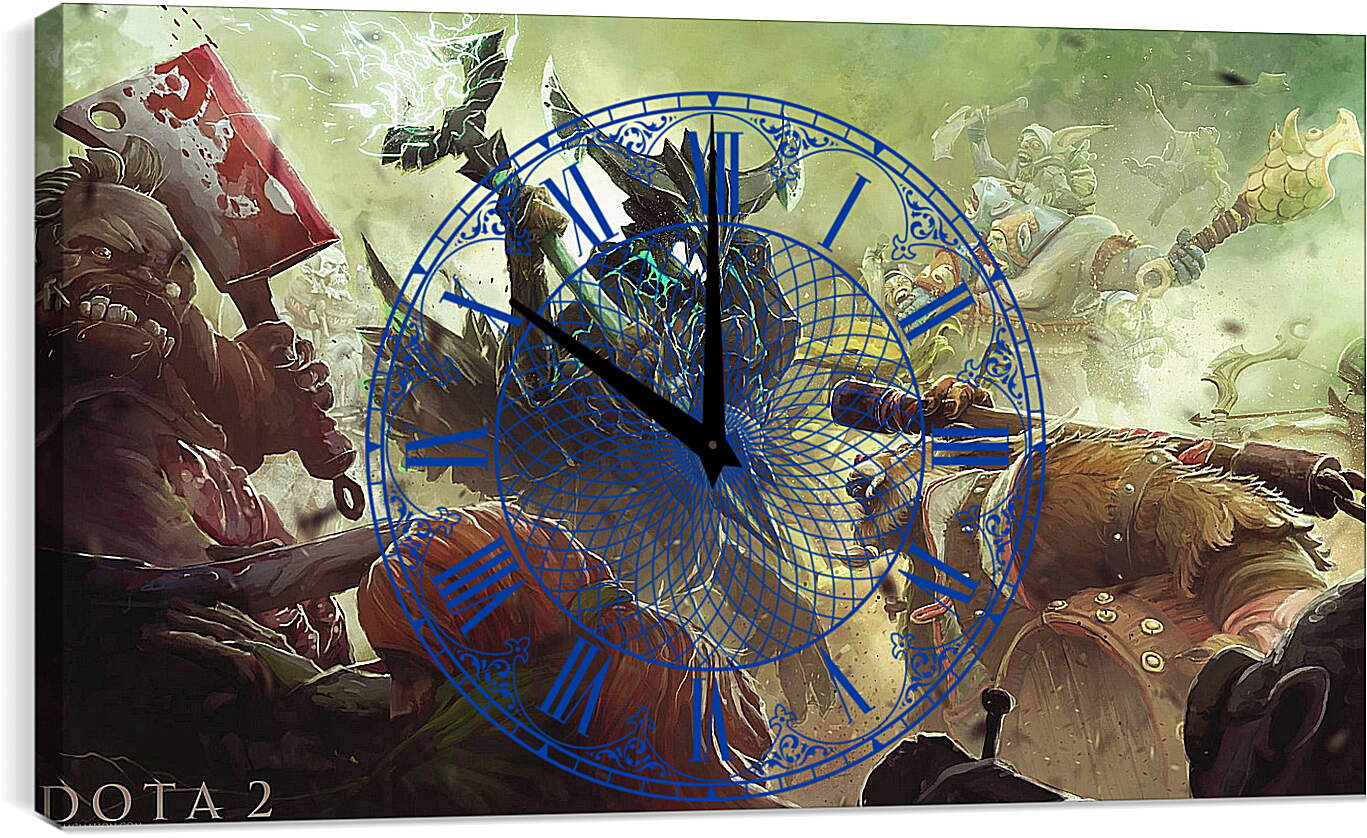 Часы картина - dota 2, art, epic battle