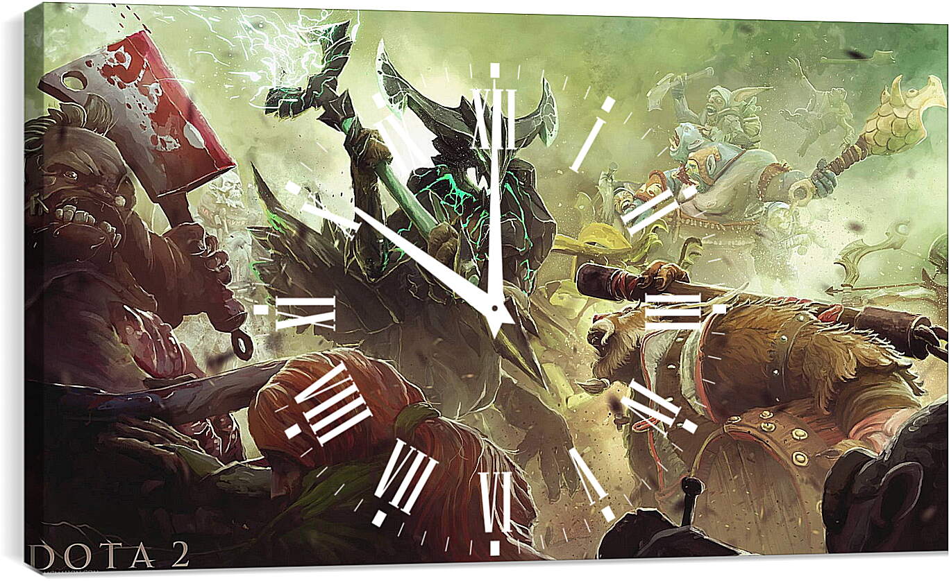 Часы картина - dota 2, art, epic battle