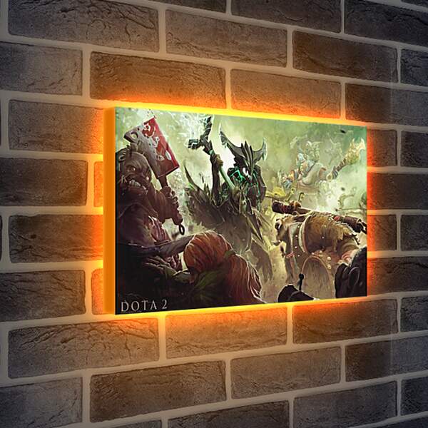 Лайтбокс световая панель - dota 2, art, epic battle