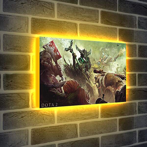 Лайтбокс световая панель - dota 2, art, epic battle
