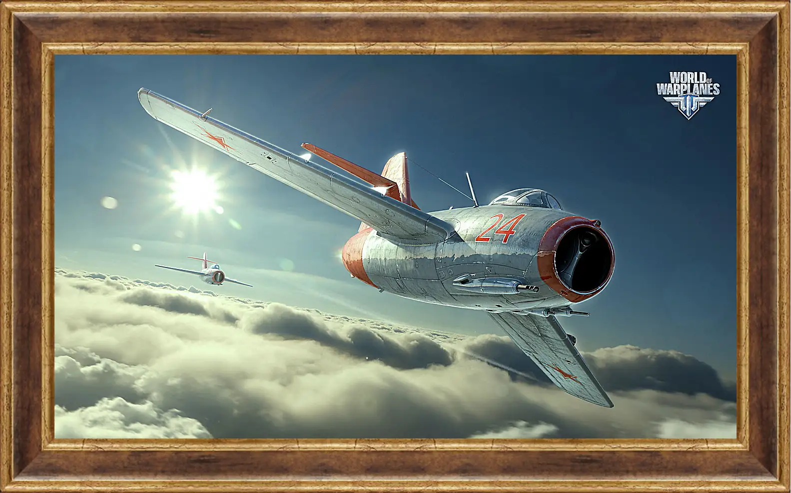 Картина в раме - world of warplanes, mig-15bis, fighter
