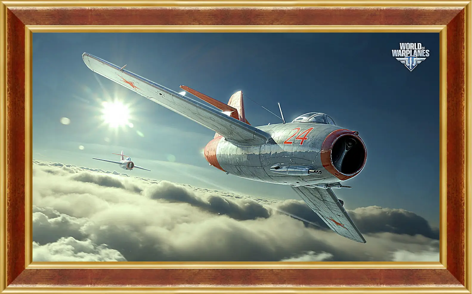 Картина в раме - world of warplanes, mig-15bis, fighter
