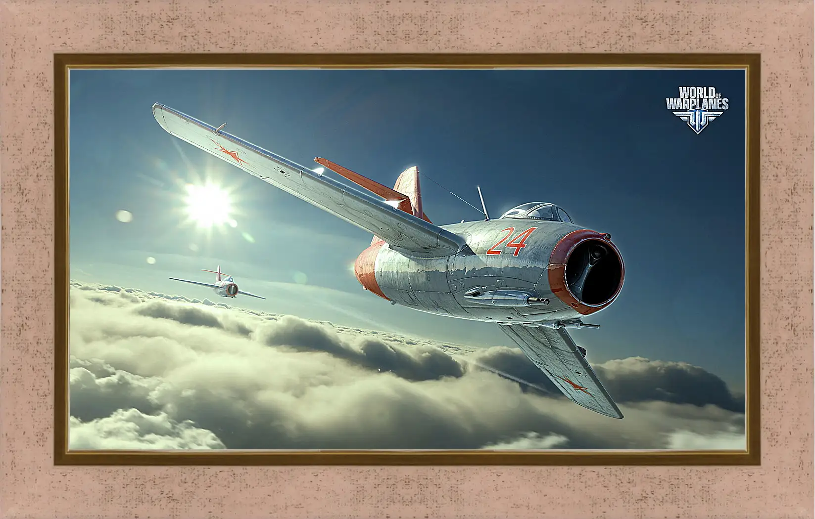 Картина в раме - world of warplanes, mig-15bis, fighter
