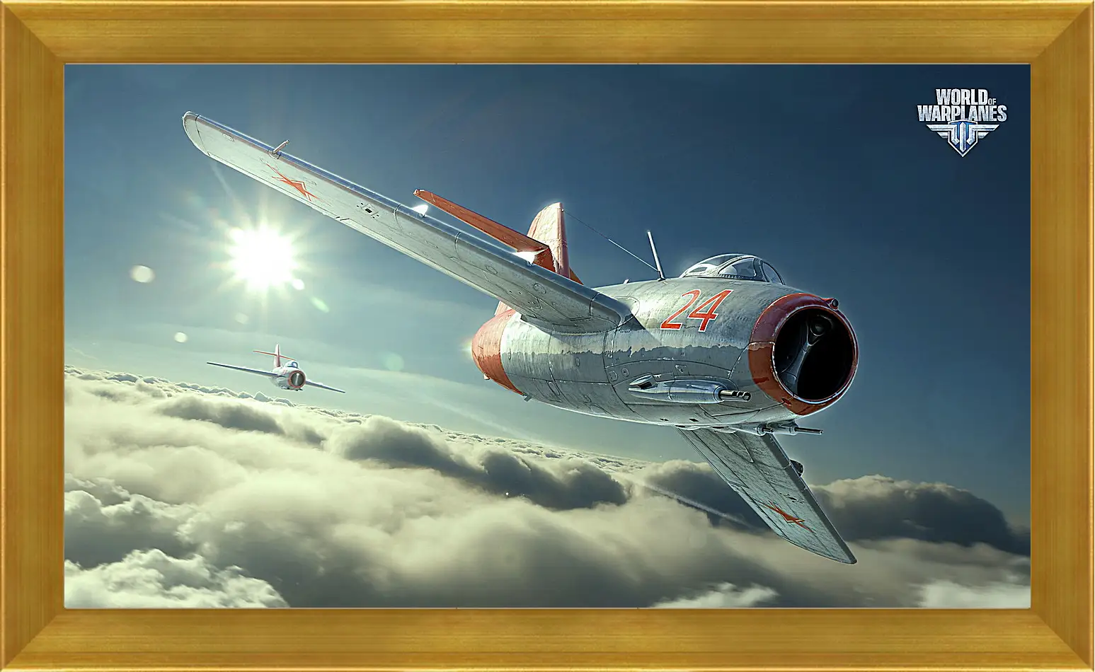 Картина в раме - world of warplanes, mig-15bis, fighter
