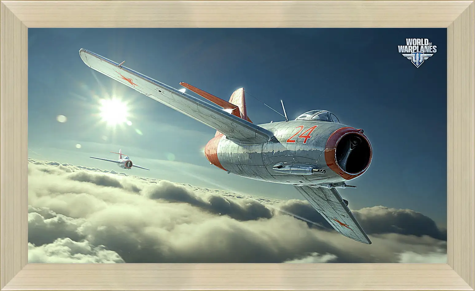 Картина в раме - world of warplanes, mig-15bis, fighter
