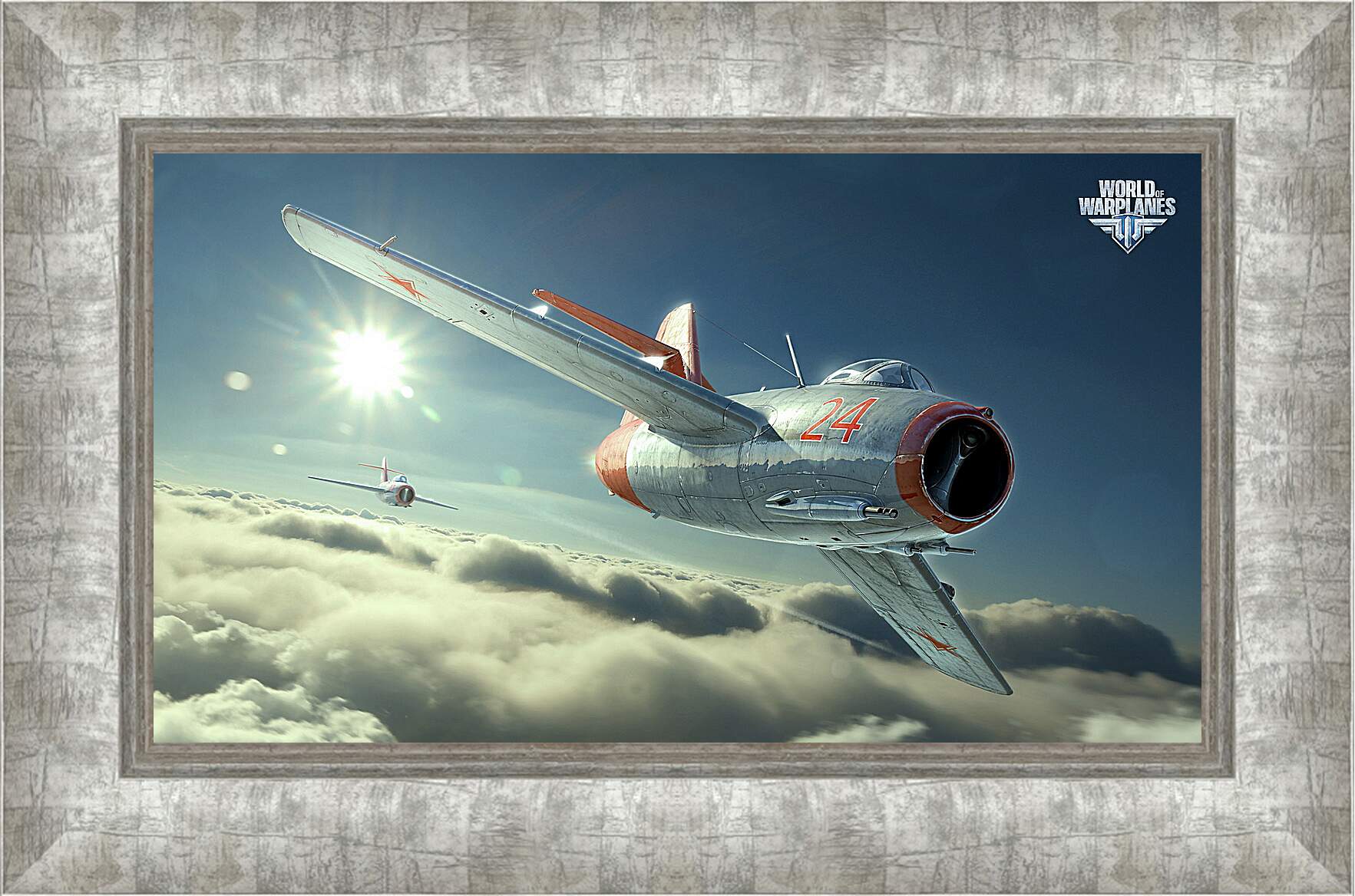 Картина в раме - world of warplanes, mig-15bis, fighter
