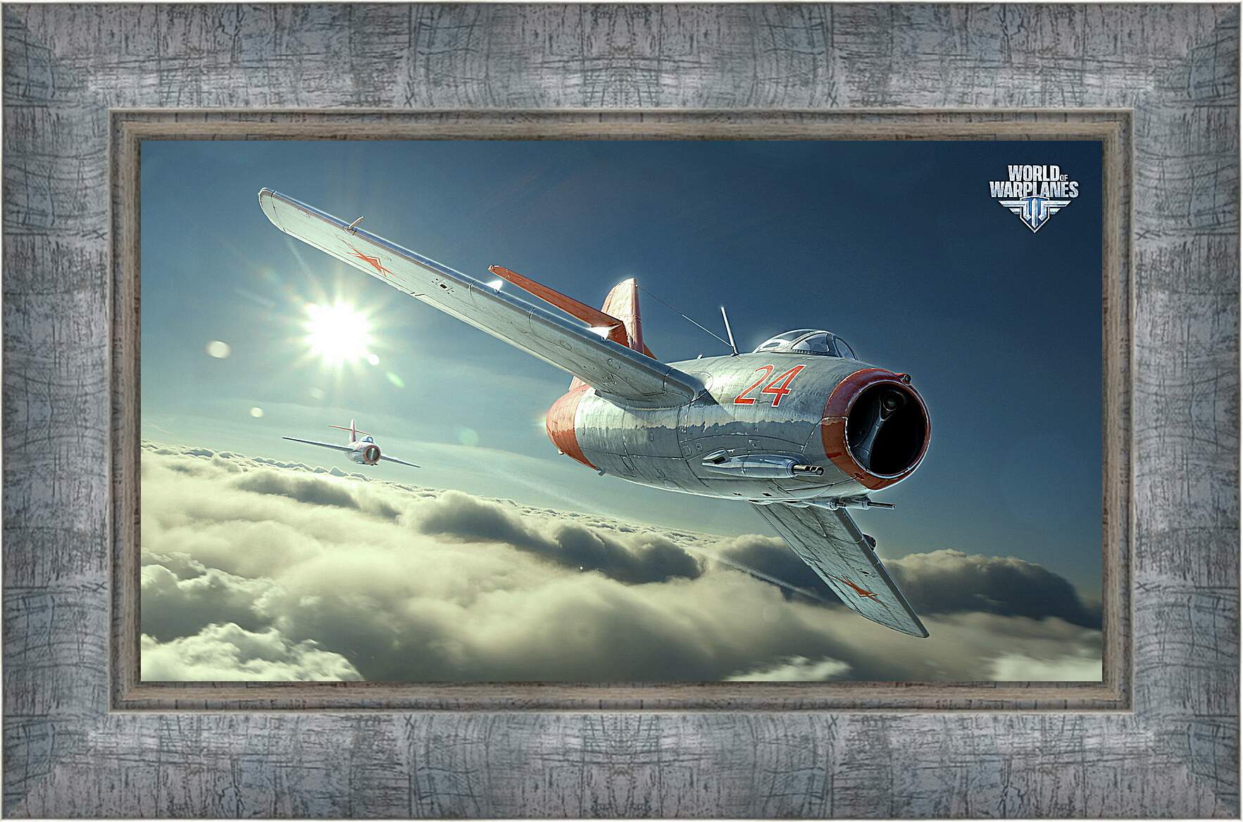 Картина в раме - world of warplanes, mig-15bis, fighter

