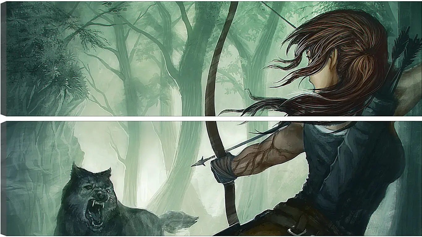 Модульная картина - tomb raider, lara croft, art