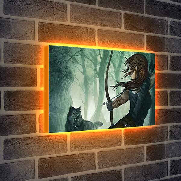 Лайтбокс световая панель - tomb raider, lara croft, art