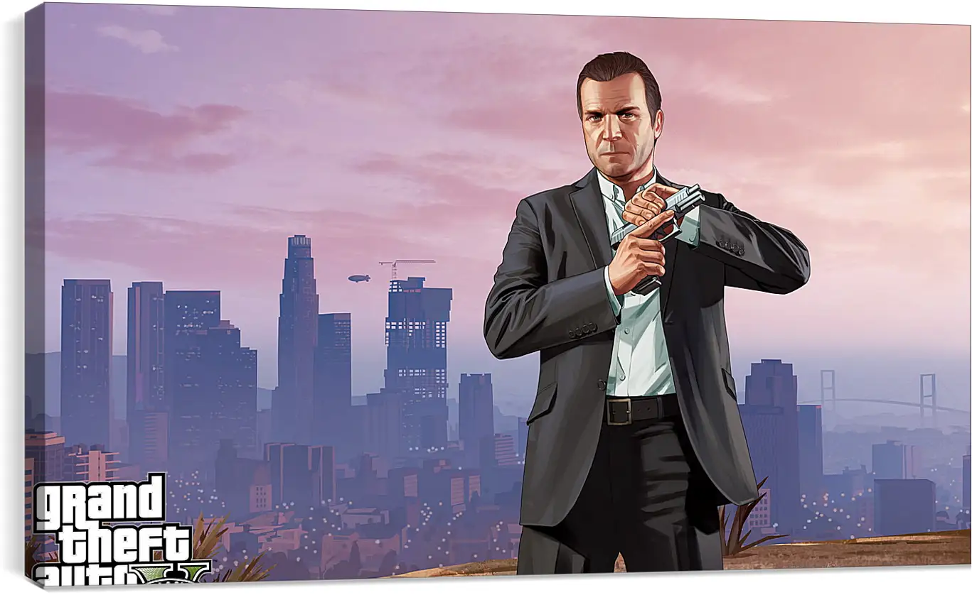 Постер и плакат - grand theft auto v, los santos, michael
