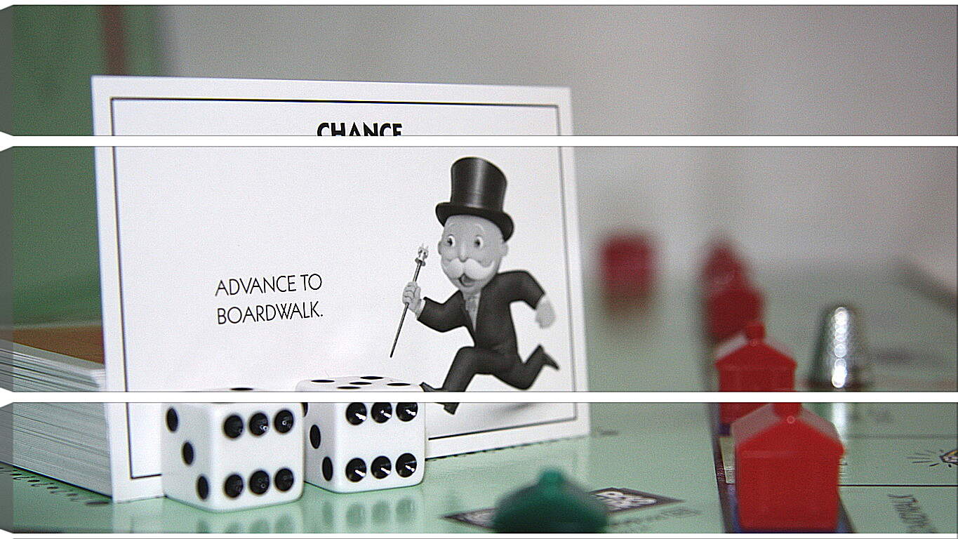 Модульная картина - monopoly, bones, game

