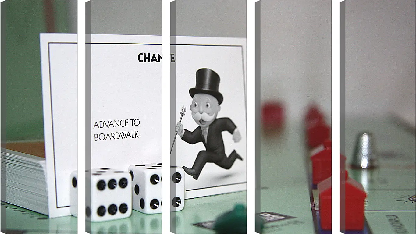 Модульная картина - monopoly, bones, game
