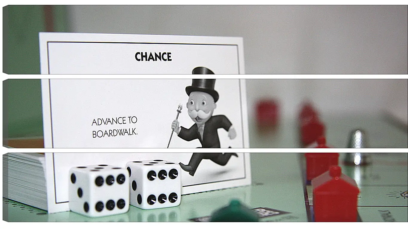 Модульная картина - monopoly, bones, game
