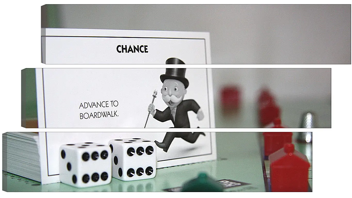 Модульная картина - monopoly, bones, game
