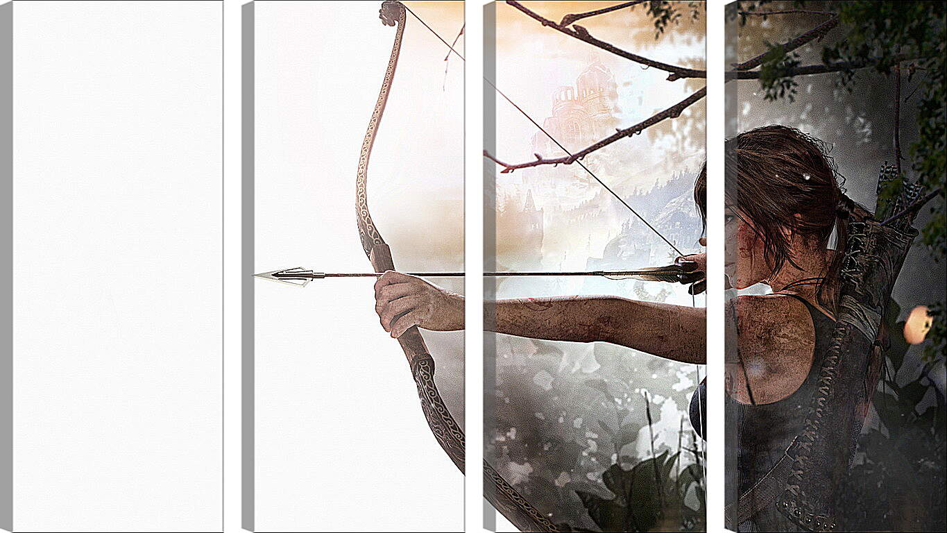 Модульная картина - lara croft, tomb raider, arrow