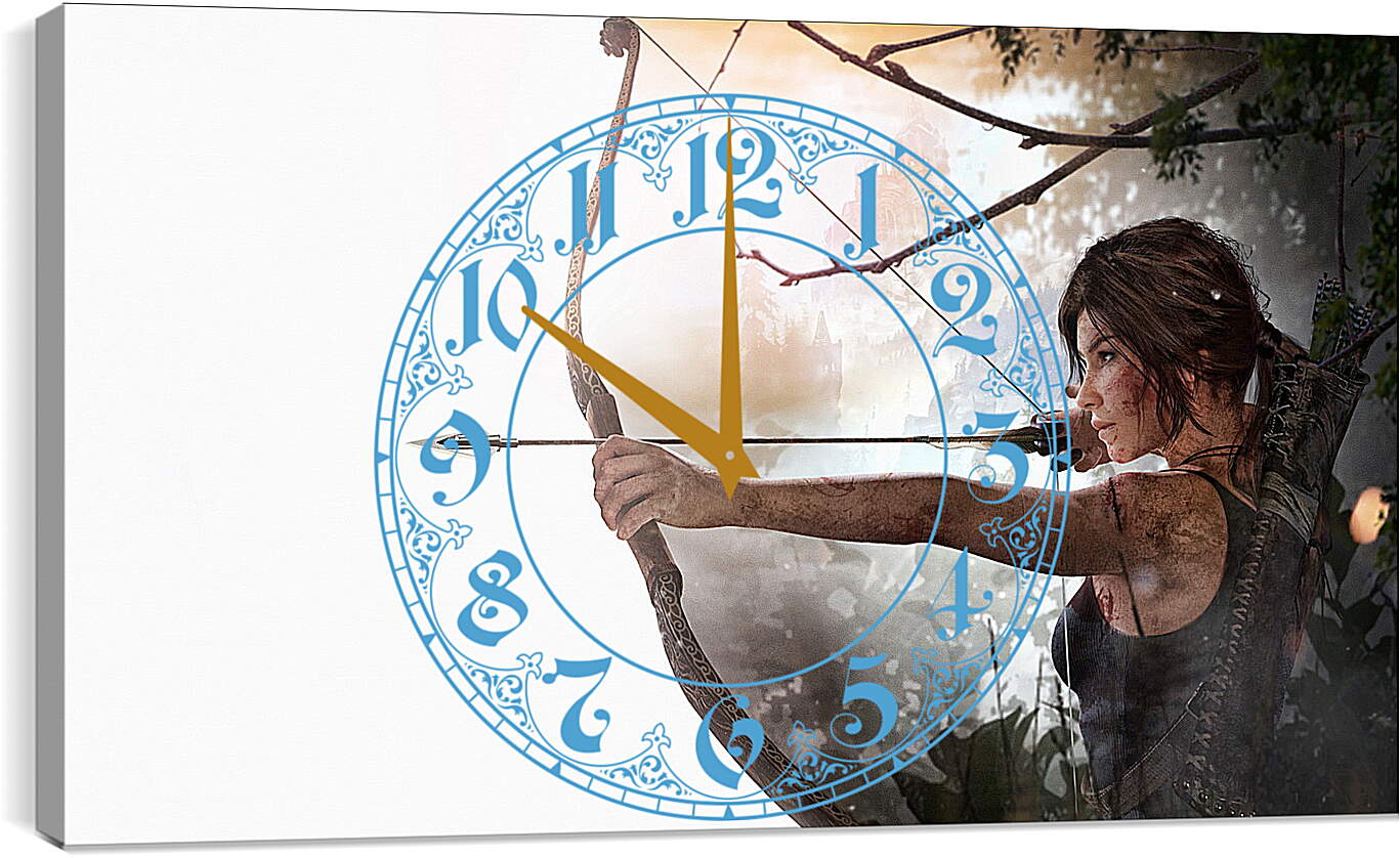 Часы картина - lara croft, tomb raider, arrow