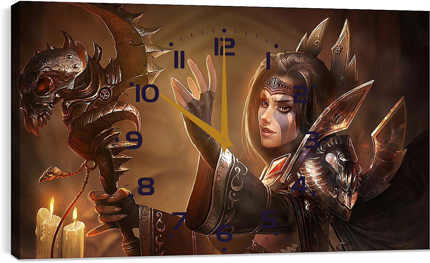 Часы картина - jandice barov, world of warcraft, character
