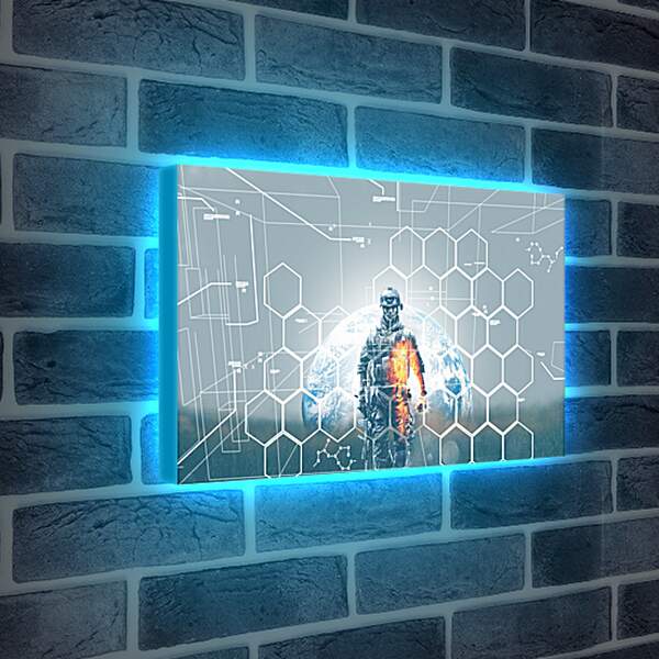 Лайтбокс световая панель - battlefield 3, soldier, graphics