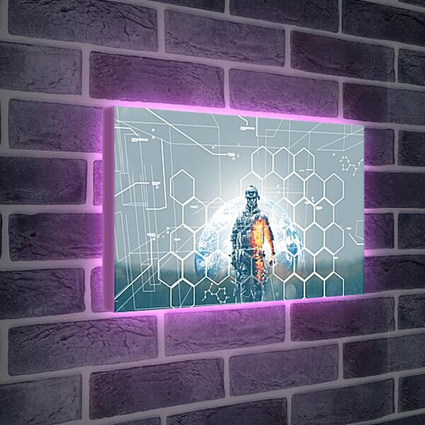 Лайтбокс световая панель - battlefield 3, soldier, graphics