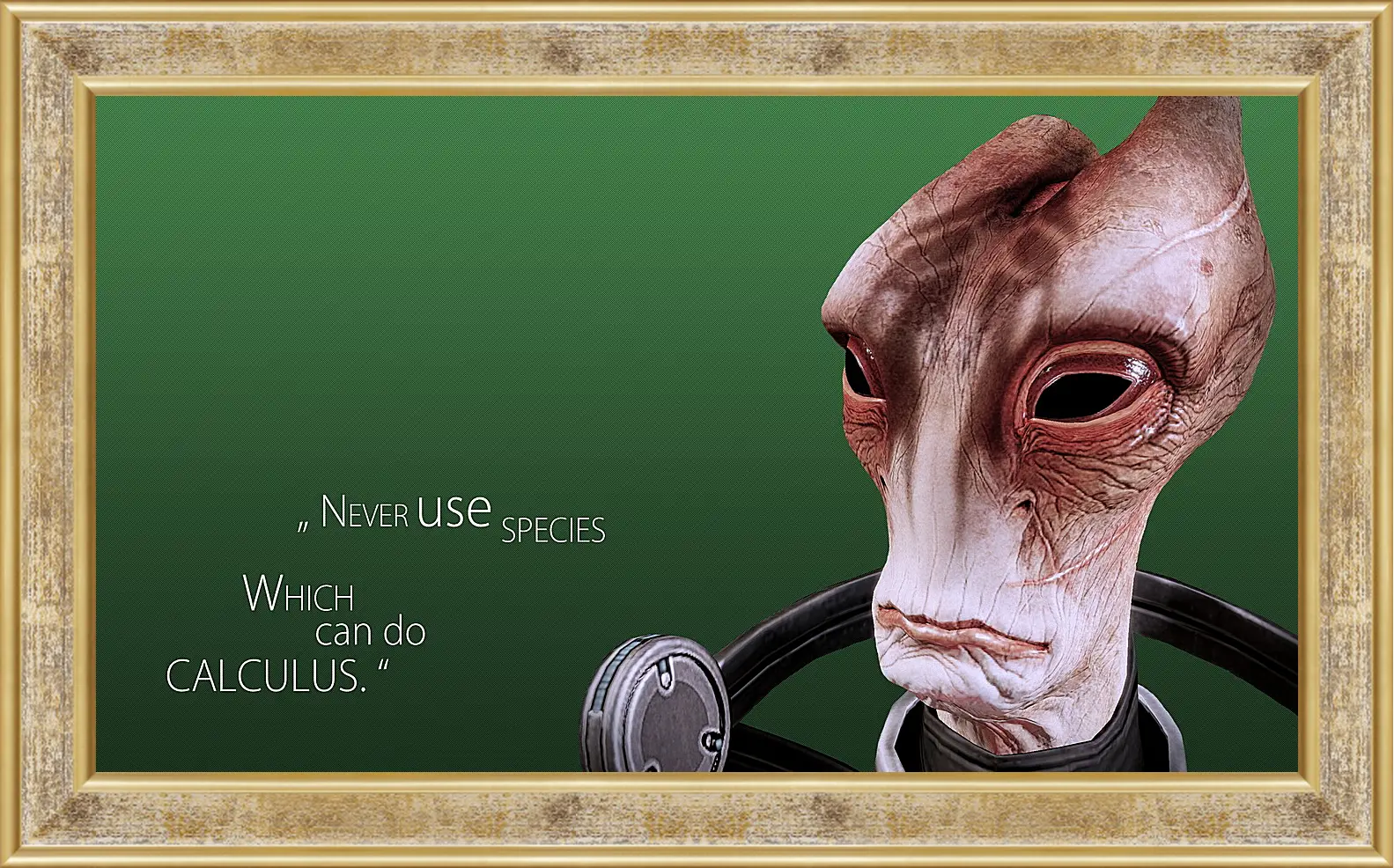 Картина в раме - mass effect 3, mordin solus, quote
