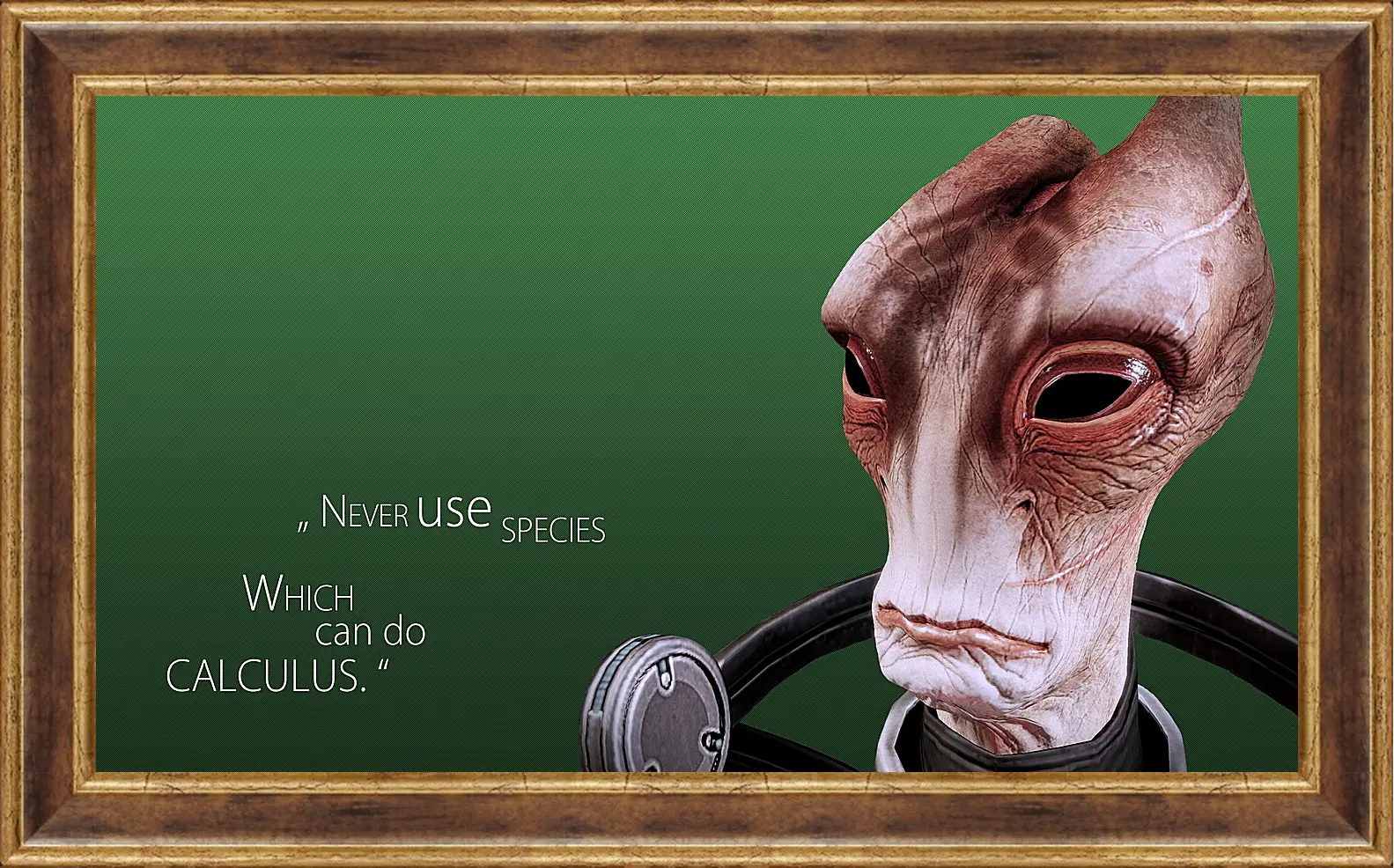 Картина в раме - mass effect 3, mordin solus, quote
