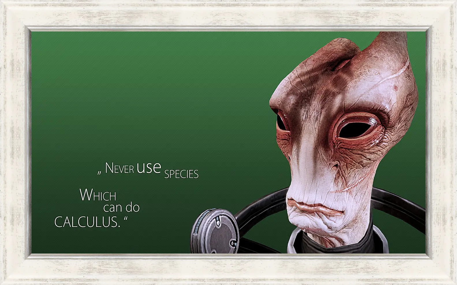 Картина в раме - mass effect 3, mordin solus, quote
